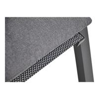 Allegro voetenbank aluminium hocker grijs 63x55x45 cm - thumbnail