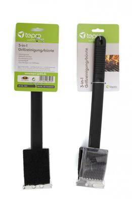 Tepro 8503 3in1 BBQ Reinigingsborstel Lang - thumbnail