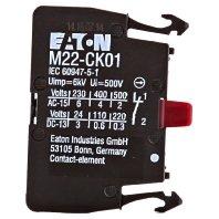 Eaton M22-CK01 Contactelement 1x NC Moment 230 V/AC, 400 V/AC, 500 V/AC, 24 V/DC, 110 V/DC, 220 V/DC 1 stuk(s) - thumbnail