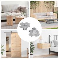 Gestanste T-moer 2 pcs Zilver M6 mm Staal - thumbnail