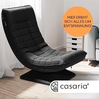 Relax Lounger Aberdeen Stof Zwart - thumbnail