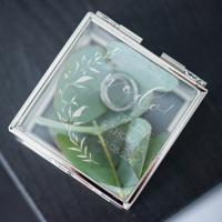 Ringdoosje glas vierkant Blush botanics - thumbnail