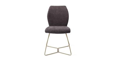 Jesper Home Ikata eetkamerstoel Almost Black beehive gold