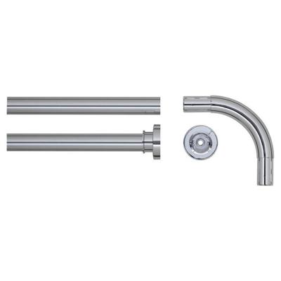 Douchegordijnstangset Seallux diameter 28 mm 90x90 cm Chroom Douchegordijnstangset Seallux diameter 28 mm 90x90 cm Chroom