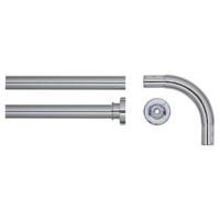 Douchegordijnstangset Seallux diameter 28 mm 90x90 cm Chroom - thumbnail
