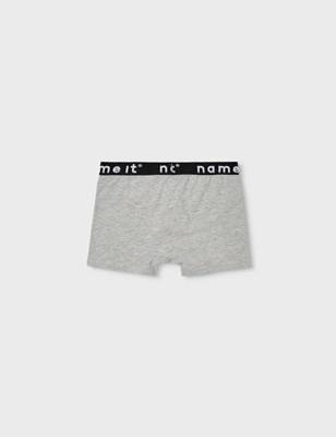 Name it 3-pak jongens boxershorts - Basic - Katoenen jongens onderbroeken - Zwart - Grijs - Donkerblauw