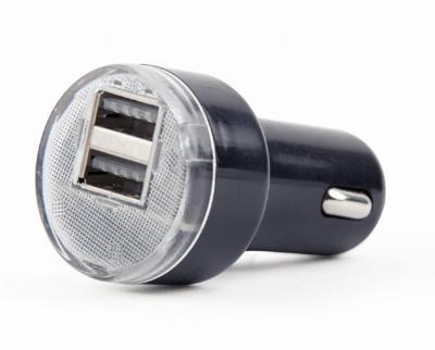 2-poorts USB autolader, 2.1 A, zwart