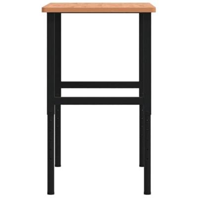 VidaXL Werkbank rechthoekig 100x60x(71,5-98) cm massief beukenhout VidaXL Werkbank rechthoekig 100x60x(71,5-98) cm massief beukenhout