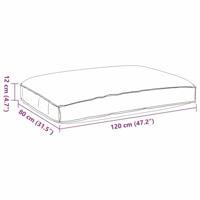 VidaXL Kussen grijs 120 x 80 x 12 cm oxford stof - thumbnail