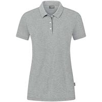 JAKO C6321D Polo Organic Stretch Dames - Lichtgrijs Gemeleerd - 34 - thumbnail