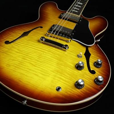 Gibson Original Collection ES-335 Figured Iced Tea semi-akoestische gitaar met koffer