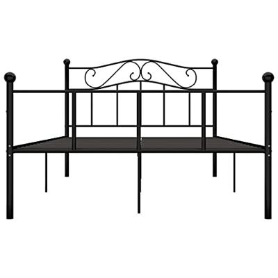 Bedframe metaal zwart 140x200 cm - thumbnail