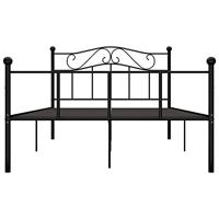 Bedframe metaal zwart 140x200 cm - thumbnail