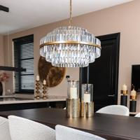 Richmond Hanglamp 'Desire' Crystal, 65cm, kleur Brushed Gold - thumbnail