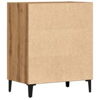 Dressoir 57x35x75 cm bewerkt hout artisanaal eikenkleurig - thumbnail