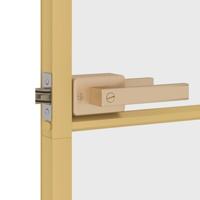 VidaXL Binnendeur smal 76x201,5 cm gehard glas en aluminium goudkleur - thumbnail