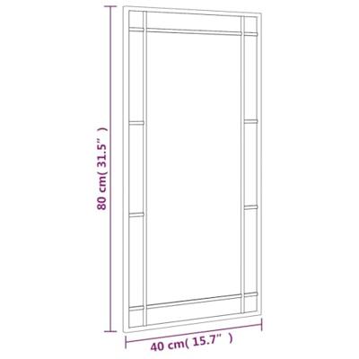 VidaXL Wandspiegel rechthoekig 40x80 cm ijzer zwart VidaXL Wandspiegel rechthoekig 40x80 cm ijzer zwart