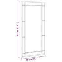 VidaXL Wandspiegel rechthoekig 40x80 cm ijzer zwart - thumbnail
