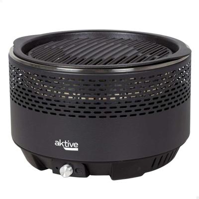 Barbecue Draagbare Aktive Rond Rook-vrij Zwart Ø 34 cm