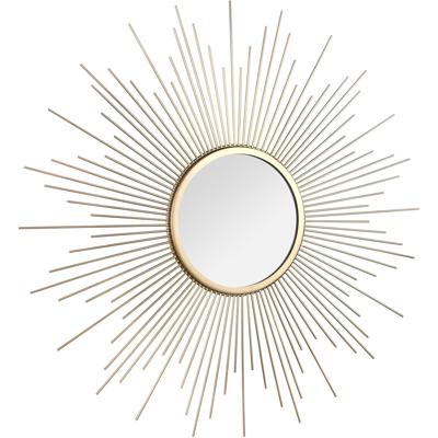 Spiegel - Trion Zonnetje - Hangspiegel in Frame - Metaal - Goud