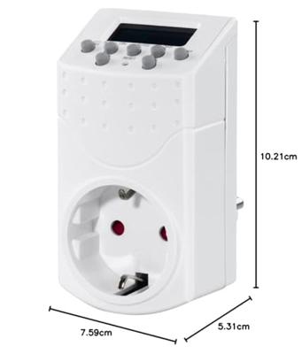Hama 00223306 Schakelklok Digitaal Dagprogramma, Weekprogramma Continubedrijf, Countdown-functie, Zomer- en wintertijd omzetten, Toevalsfunctie