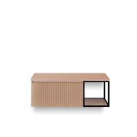 Frozen 3d Badmeubelset 120 cm - Greeplijst in kleur - Zwart Frame - Wastafel Bovenblad Peach - thumbnail