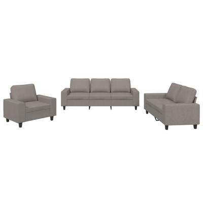 3-delige Loungeset stof taupe