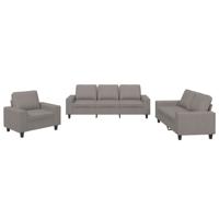 3-delige Loungeset stof taupe - thumbnail