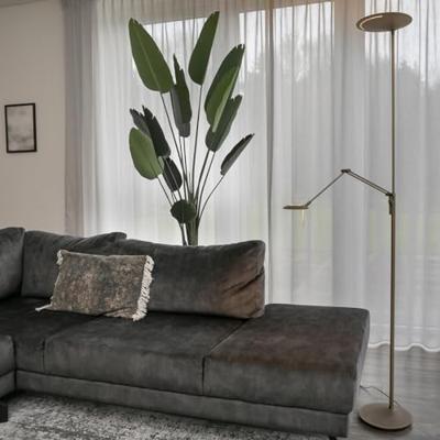 Steinhauer Messing leeslampZodiac LED 2-lichts 165cm - 2107BR