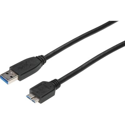 Digitus AK-300116-010-S USB-kabel USB 3.2 Gen1 USB-A stekker, USB-micro-B 3.0 stekker 1.00 m Zwart