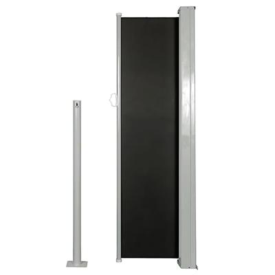 Windscherm uittrekbaar 120x300 cm zwart