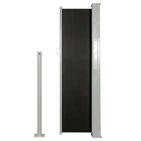 Windscherm uittrekbaar 120x300 cm zwart - thumbnail