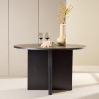 Nohr Uitschuifbare Ronde Eettafel 'Shuree' 120/170 x 120cm, kleur Zwart - thumbnail