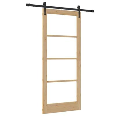 Schuifdeur ORKDAL Bruin 86 x 198.5 cm Hout en metaal - thumbnail