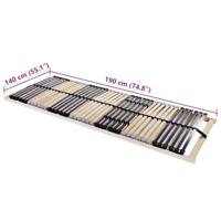 Lattenbodem Bruin 140 x 190 cm Massief beukenhout - thumbnail