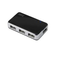 Digitus DA-70220 USB 2.0-hub 4 poorten Zwart, Zilver - thumbnail