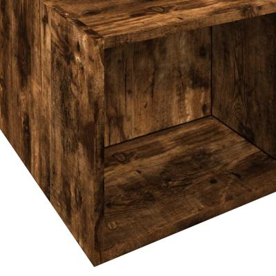 Bedframe bewerkt hout gerookt eikenkleurig 135x190 cm