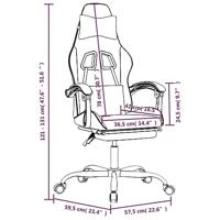 Gamestoel met voetensteun kunstleer zwart - thumbnail