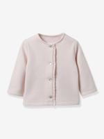Vestje van sweater voor baby's - Biologisch katoen CYRILLUS lichtroze - thumbnail
