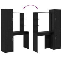 Bureau 2 pcs Zwart Eiken - thumbnail