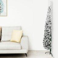 VidaXL Kunstkerstboom half met sneeuw smal 240 cm - thumbnail