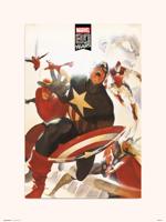 Kunstdruk Marvel - 80 Years Avengers - 30x40cm - thumbnail