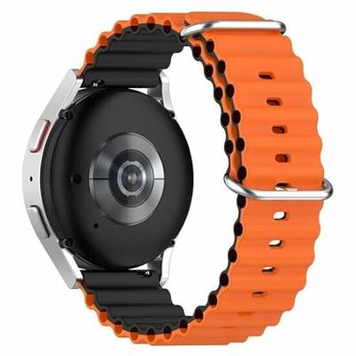 Ocean Style bandje - Oranje / zwart - Xiaomi Mi Watch / Xiaomi Watch 2 / Xiaomi Watch S1 / S2 / S3 / S4