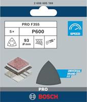 Bosch Accessoires Schuurblad 93mm , 5 stuks, korrel 600 - 2608605199 - thumbnail
