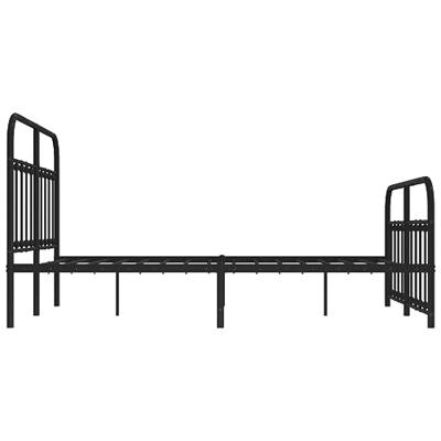 Bedframe met hoofd- en voeteneinde metaal zwart 140x200 cm Bedframe met hoofd- en voeteneinde metaal zwart 140x200 cm