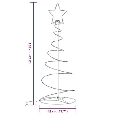 VidaXL Led-kerstboom 80 leds warm wit 120 cm - thumbnail
