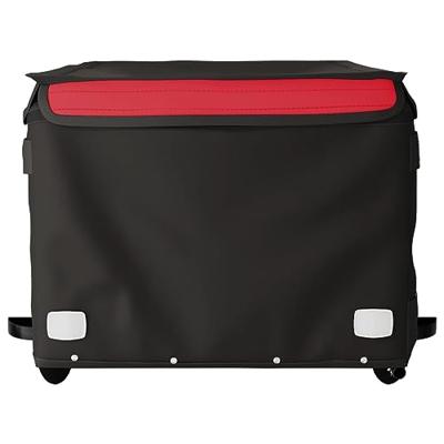 Fietstrailer 45 kg ijzer zwart en rood - thumbnail