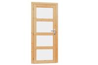 Glasdeur 4-ruits 90x201 cm - Blank- - Hout- Woodvision - thumbnail
