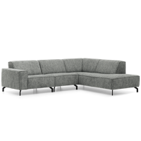 Hoekbank Livorno Donkergrijs Stof - thumbnail