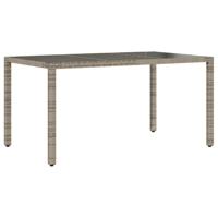 5-delige Bistroset met kussens poly rattan grijs - thumbnail